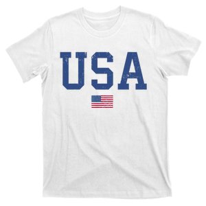 USA Patriotic American Flag Distressed T-Shirt