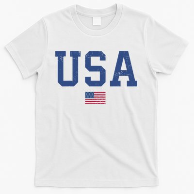 USA Patriotic American Flag Distressed T-Shirt