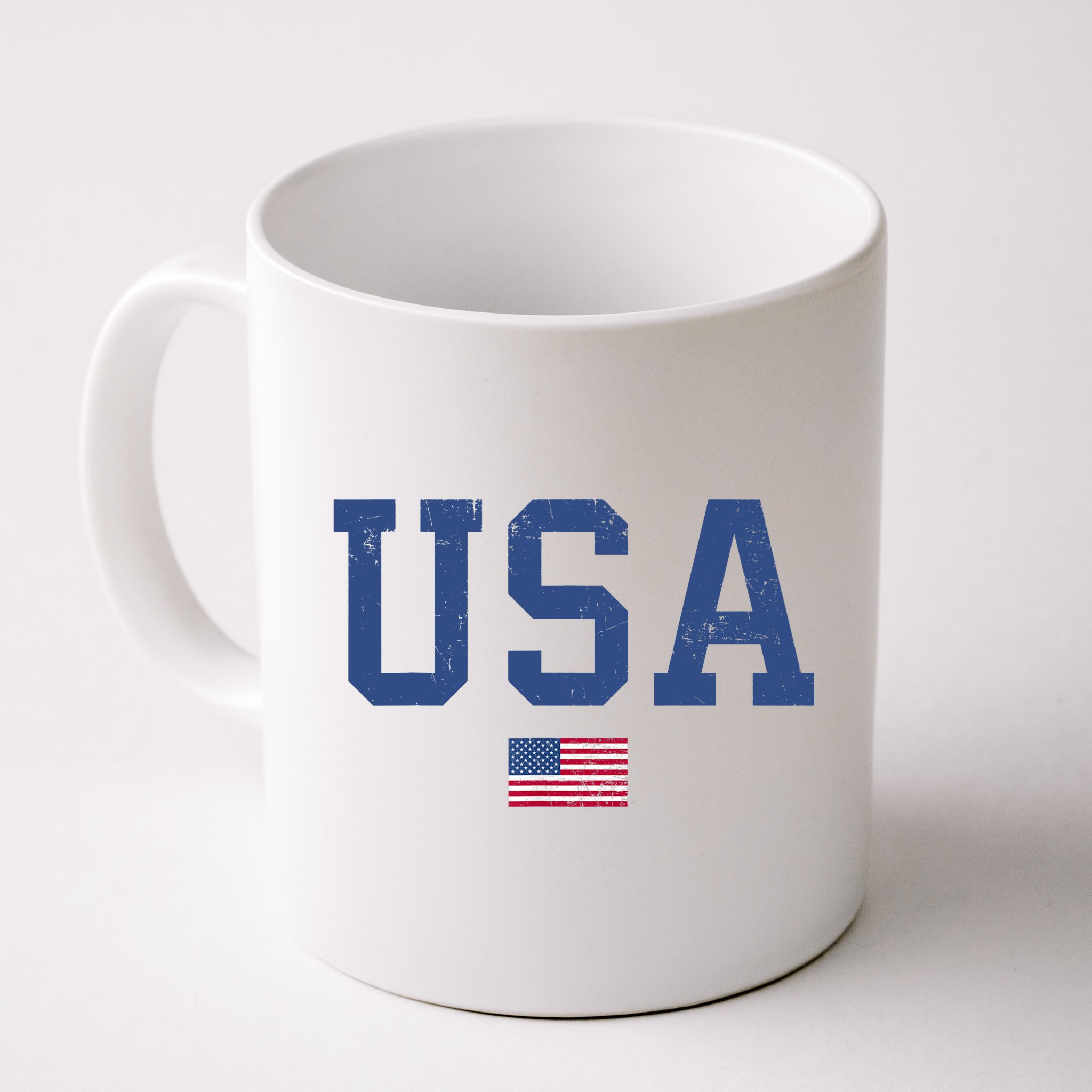 USA Patriotic American Flag Distressed Mug