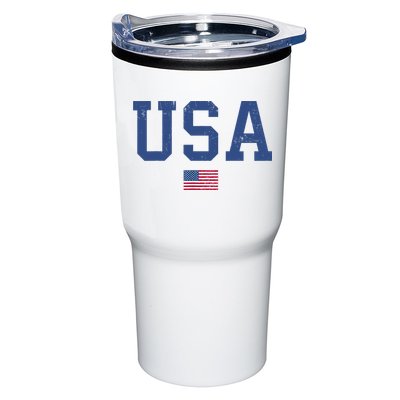 USA Patriotic American Flag Distressed Tumbler