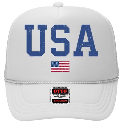 USA Patriotic American Flag Distressed Trucker Hat