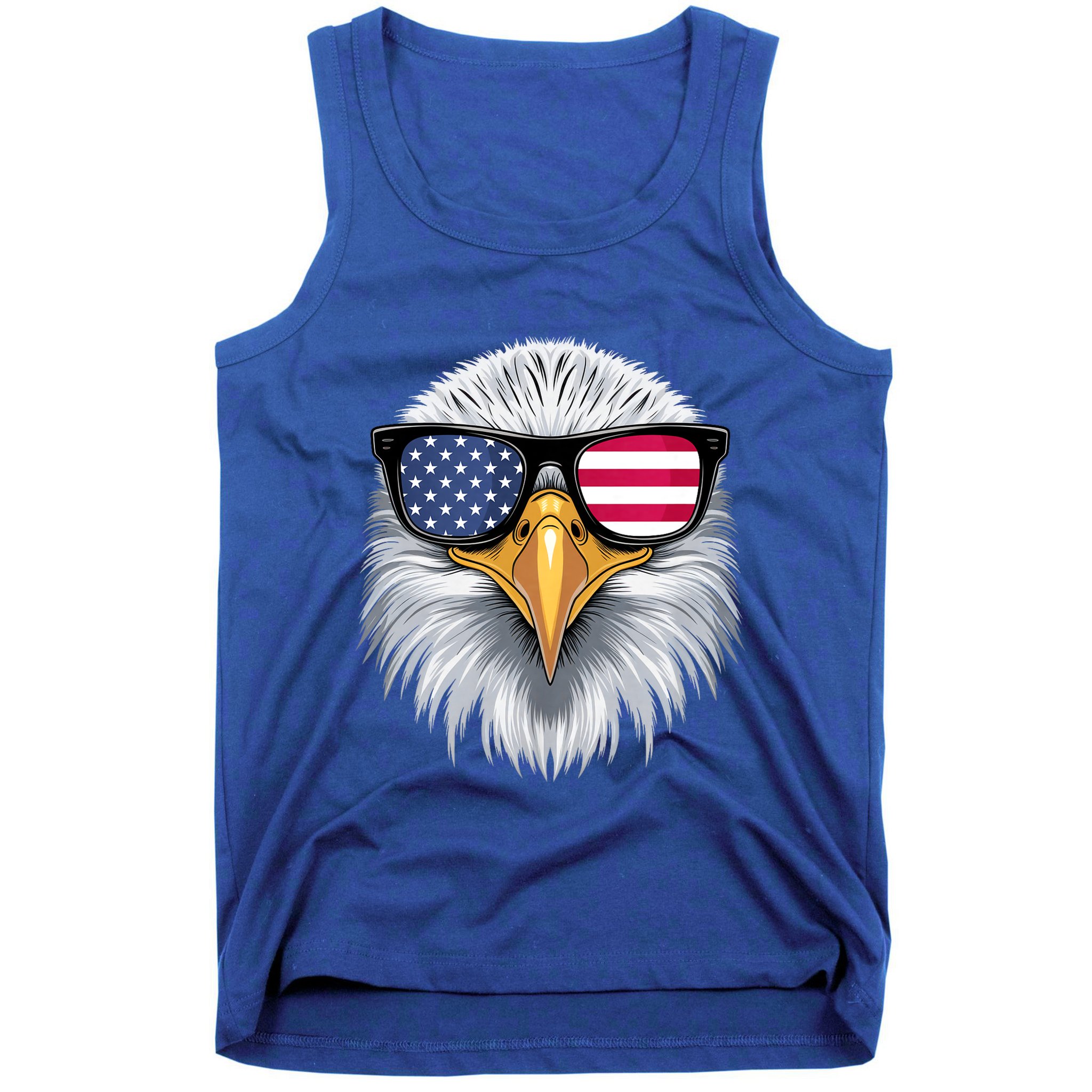 Usa Patriotic American Flag Bald Eagle Sunglasses July 4th Tank Top