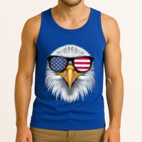Usa Patriotic American Flag Bald Eagle Sunglasses July 4th Tank Top