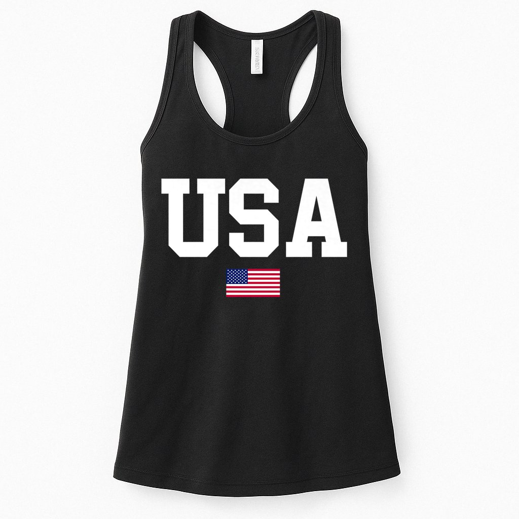 Usa Patriotic American Flag 4th Of July Usa American Flag Womens Tank Top