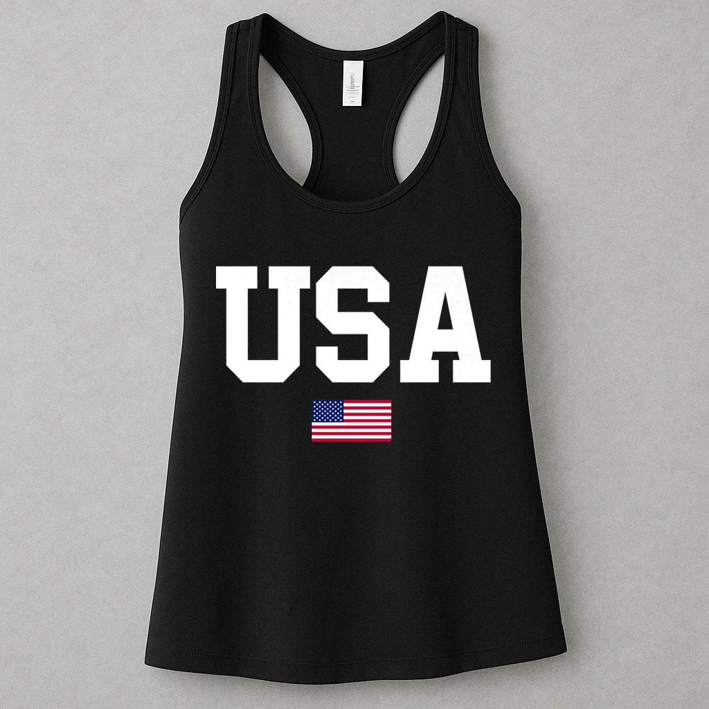 Usa Patriotic American Flag 4th Of July Usa American Flag Womens Tank Top