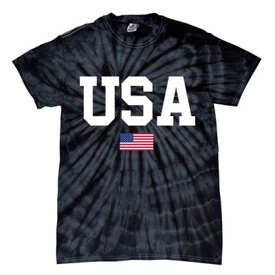Usa Patriotic American Flag 4th Of July Usa American Flag Tie-Dye T-Shirt