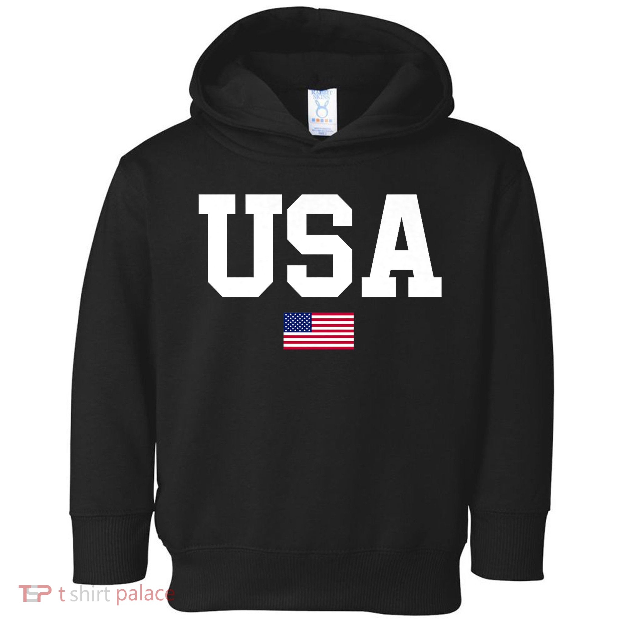 Usa Patriotic American Flag 4th Of July Usa American Flag Toddler Hoodie