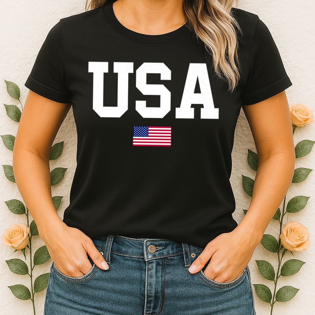 Usa Patriotic American Flag 4th Of July Usa American Flag Womens T-Shirt