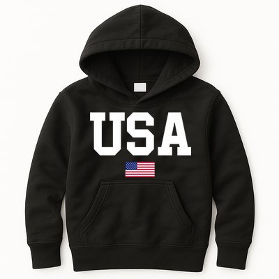 Usa Patriotic American Flag 4th Of July Usa American Flag Kids Hoodie