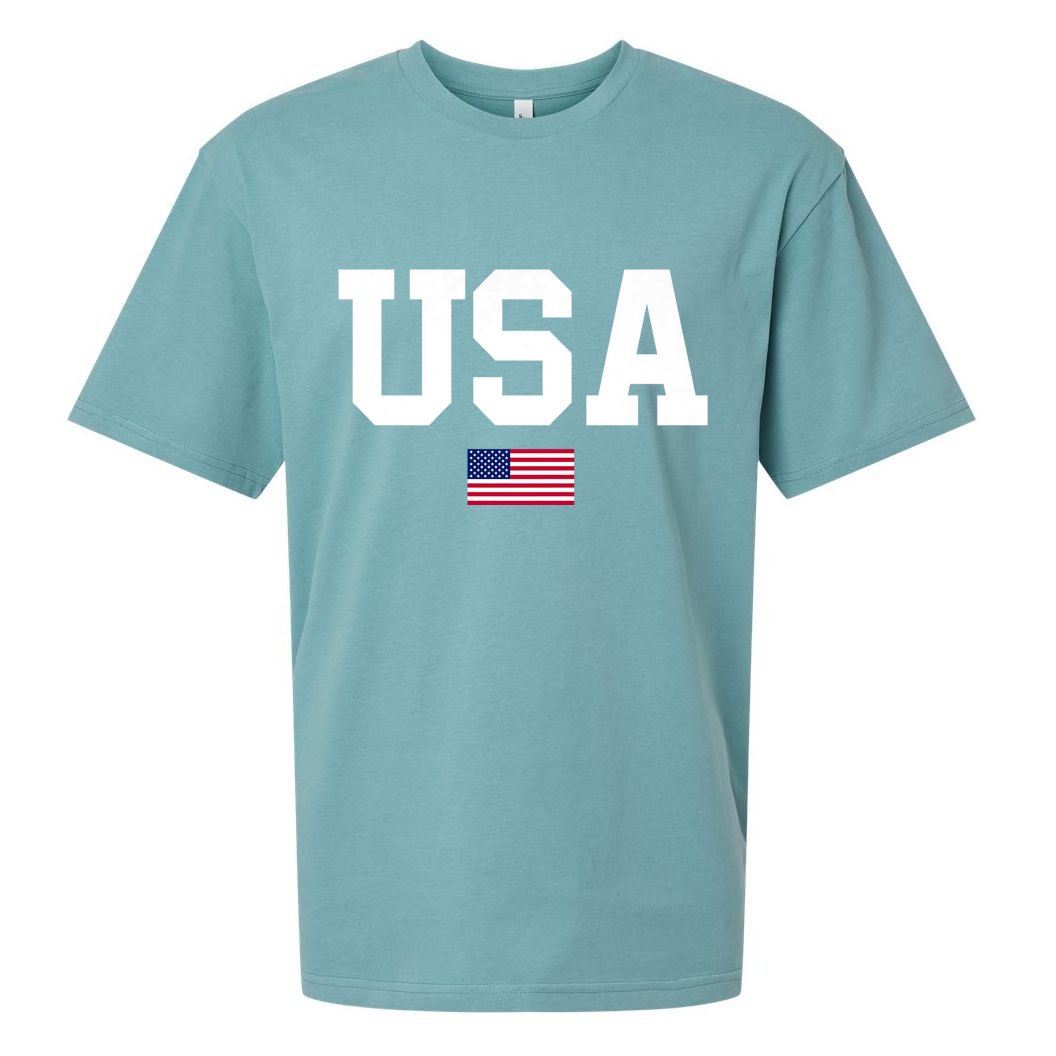 Usa Patriotic American Flag 4th Of July Usa American Flag Sueded Cloud Jersey T-Shirt