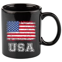 Usa Patriotic American Flag 11oz C Handle Ceramic Mug