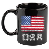 Usa Patriotic American Flag 11oz C Handle Ceramic Mug
