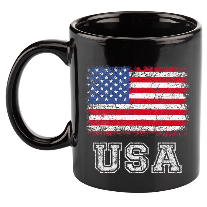 Usa Patriotic American Flag 11oz C Handle Ceramic Mug
