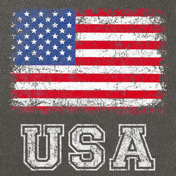 Usa Patriotic American Flag Cotton Canvas Backpack