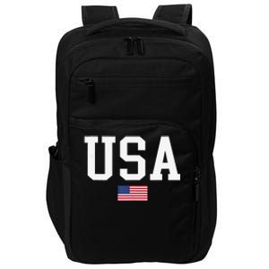 Usa Patriotic American Flag For Us Impact Tech Backpack