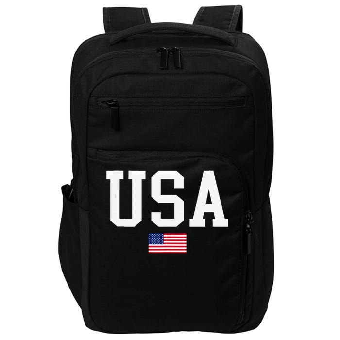 Usa Patriotic American Flag For Us Impact Tech Backpack