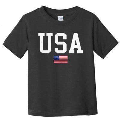 Usa Patriotic American Flag For Us Toddler T-Shirt