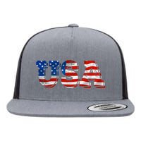 USA Patriotic American Flag For Men Women Kids Girls USA Flat Bill Trucker Hat