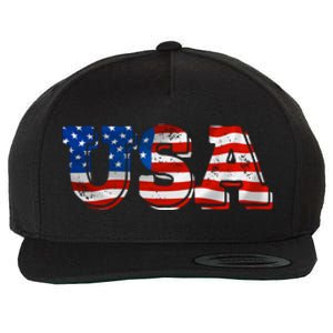 USA Patriotic American Flag For Men Women Kids Girls USA Wool Snapback Cap