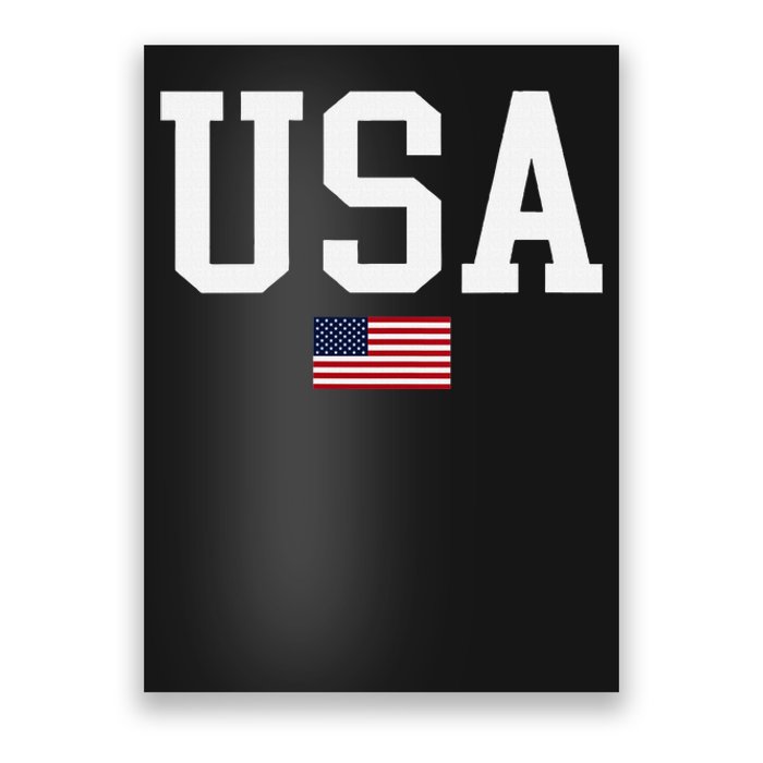 Usa Patriotic American Flag Us V Neck Poster