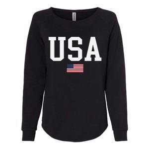 Usa Patriotic American Flag Us V Neck Womens California Wash Sweatshirt