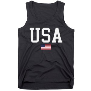 Usa Patriotic American Flag Us V Neck Tank Top