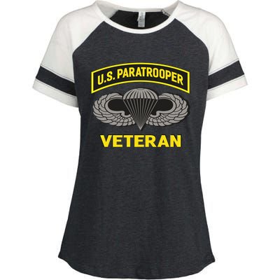 Us Paratrooper Airborne Division Army Veteran Gift Enza Ladies Jersey Colorblock Tee