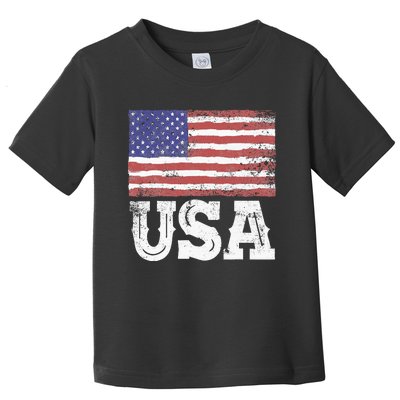 Usa Patriotic American Flag Toddler T-Shirt