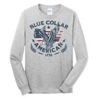 Usa Patriotic Blue Collar American Working Man Tall Long Sleeve T-Shirt