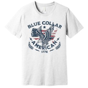 Usa Patriotic Blue Collar American Working Man Premium T-Shirt