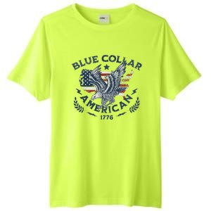 Usa Patriotic Blue Collar American Working Man Tall Fusion ChromaSoft Performance T-Shirt