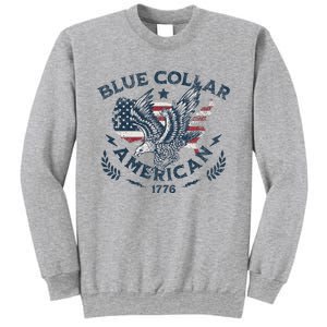 Usa Patriotic Blue Collar American Working Man Sweatshirt