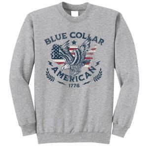 Usa Patriotic Blue Collar American Working Man Tall Sweatshirt