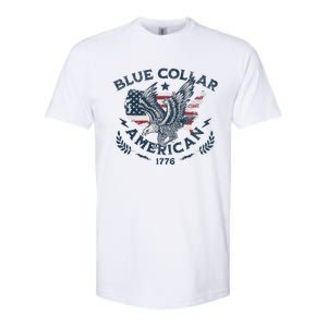 Usa Patriotic Blue Collar American Working Man Softstyle CVC T-Shirt