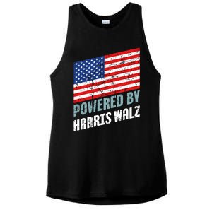 Usa Powered By Harris Walz Flag Of United States Of America Gift Ladies PosiCharge Tri-Blend Wicking Tank