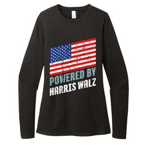 Usa Powered By Harris Walz Flag Of United States Of America Gift Womens CVC Long Sleeve Shirt