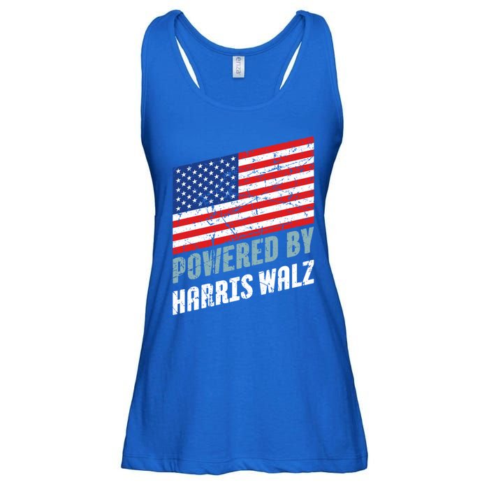 Usa Powered By Harris Walz Flag Of United States Of America Gift Ladies Essential Flowy Tank