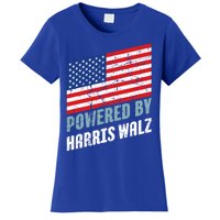 Usa Powered By Harris Walz Flag Of United States Of America Gift Women's T-Shirt