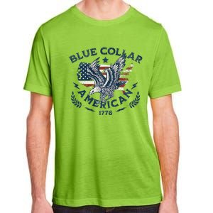 Usa Patriotic Blue Collar American Working Man Adult ChromaSoft Performance T-Shirt