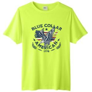 Usa Patriotic Blue Collar American Working Man Tall Fusion ChromaSoft Performance T-Shirt