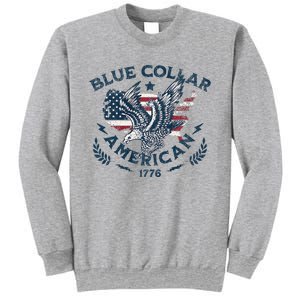 Usa Patriotic Blue Collar American Working Man Sweatshirt