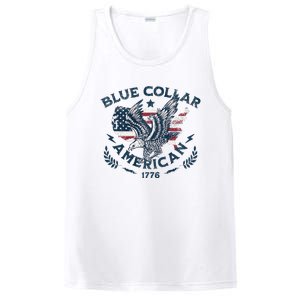 Usa Patriotic Blue Collar American Working Man PosiCharge Competitor Tank