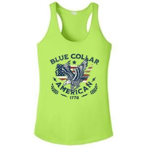 Usa Patriotic Blue Collar American Working Man Ladies PosiCharge Competitor Racerback Tank