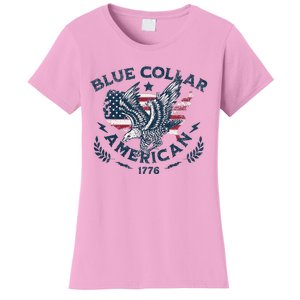 Usa Patriotic Blue Collar American Working Man Women's T-Shirt