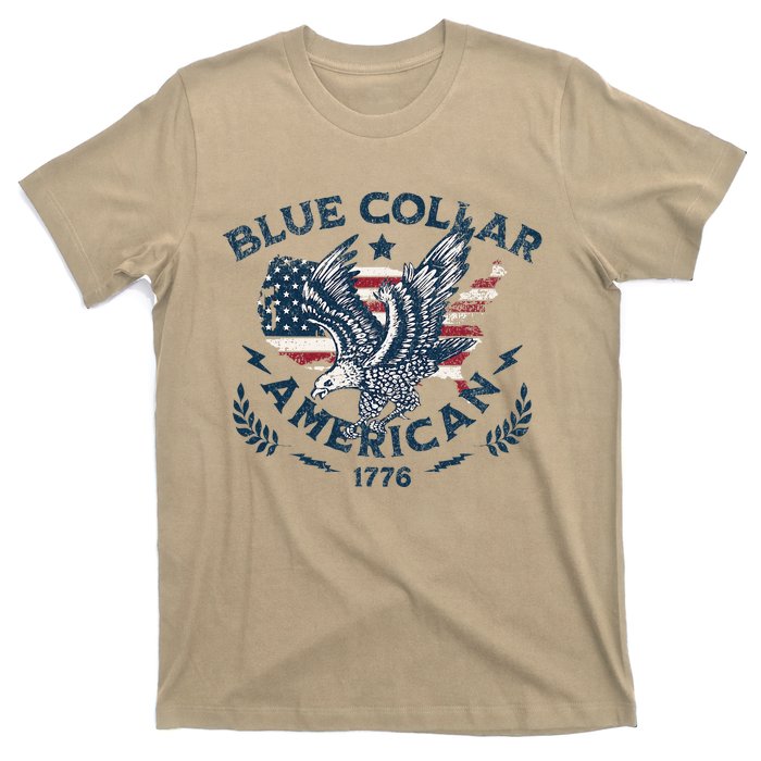 Usa Patriotic Blue Collar American Working Man T-Shirt