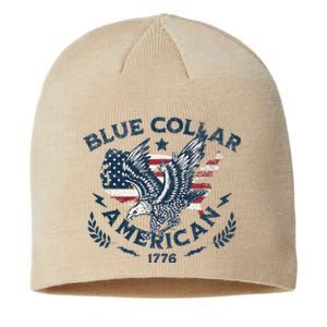 Usa Patriotic Blue Collar American Working Man Sustainable Beanie