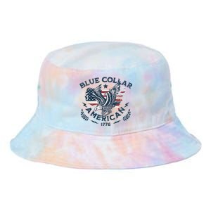 Usa Patriotic Blue Collar American Working Man Tie Dye Newport Bucket Hat