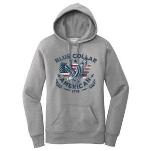 Usa Patriotic Blue Collar American Working Man Women's Pullover Hoodie