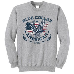 Usa Patriotic Blue Collar American Working Man Tall Sweatshirt