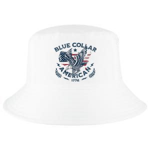 Usa Patriotic Blue Collar American Working Man Cool Comfort Performance Bucket Hat